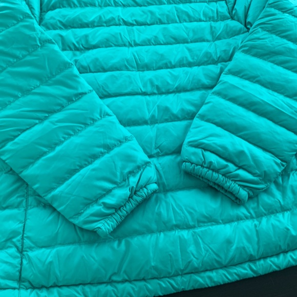 Womens Marmot 700 Fill Duck Down Turquoise Puffer Jacket Size XL - Picture 12 of 16